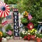 47-Inch Lighted Independence Day Porch Sign – Standing Wooden Welcome Sign for 4th of July – USA 250th Anniversary Patriotic Front Door Decor – Battery Operated LED Farmhouse Sign for Memorial Day & Outside Home